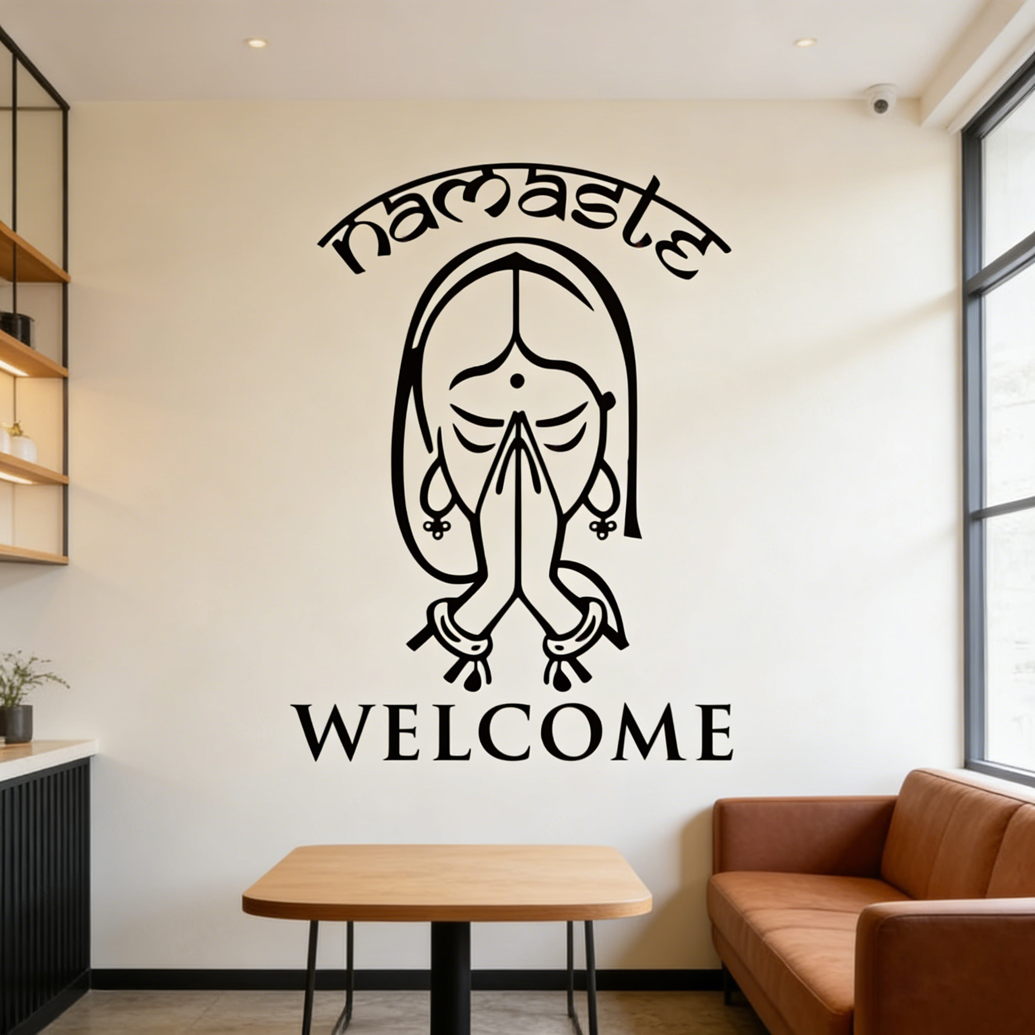 DESIGI瑜伽冥想女人艺术墙贴