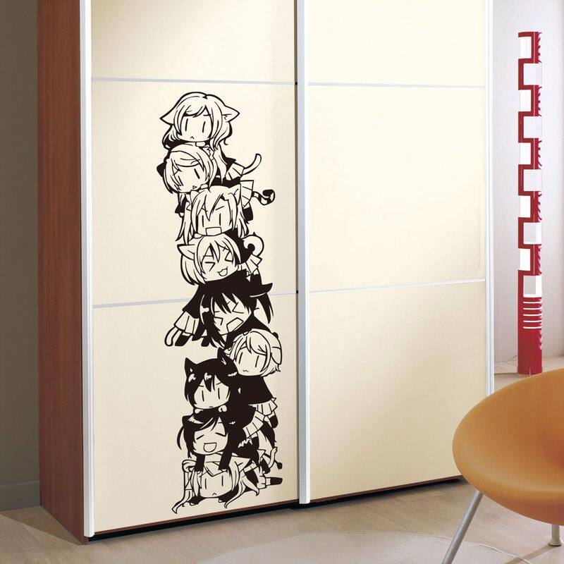 LOVELIVE动漫墙贴个性二次元贴纸可移除防水镂空贴花宿舍客厅痛贴
