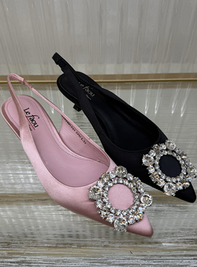 新品上架 正品法国乐芙女鞋/LE FAOU 钻扣后空凉鞋 L232008