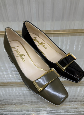 皇冠老店正品Linea Rosa/恋尚萝莎 粗跟单鞋女鞋 3T40111