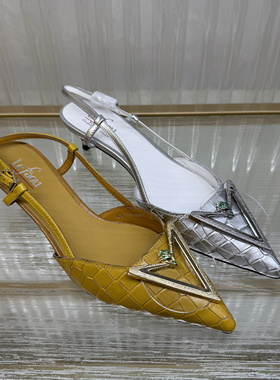 皇冠老店正品 法国乐芙/LE FAOU 时尚小猫跟后空凉鞋 L201003