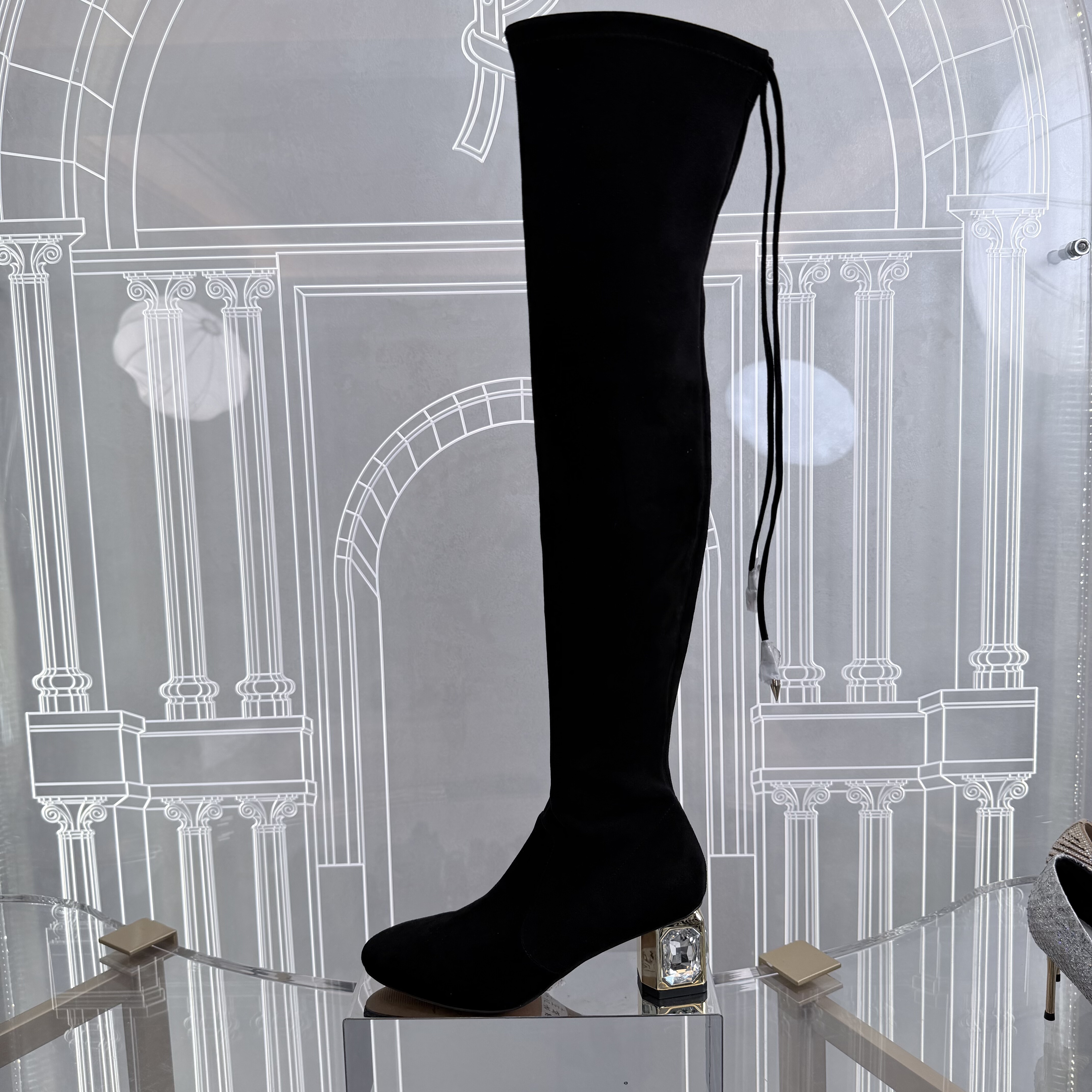 皇冠老店正品 Linea Rosa/恋尚萝莎 粗高跟过膝靴瘦瘦靴 2T62803