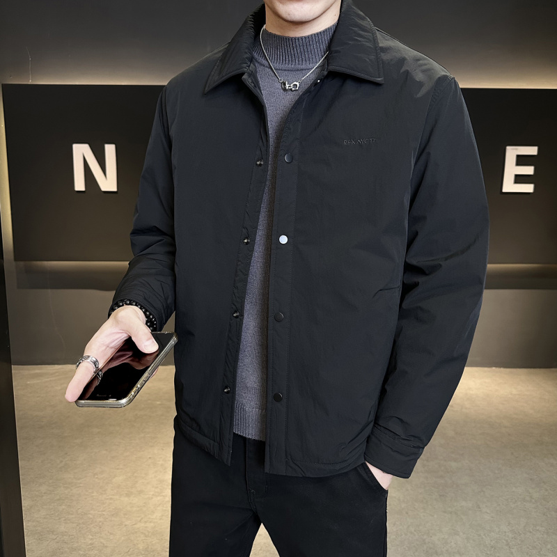 冬季痞帅轻薄羽绒服外套男士潮牌短款高级感休闲百搭行政夹克上衣