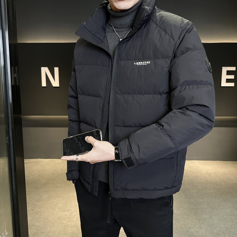 羽绒服男冬季2025新款潮流韩版立领短款青年男装加厚外套轻薄保暖