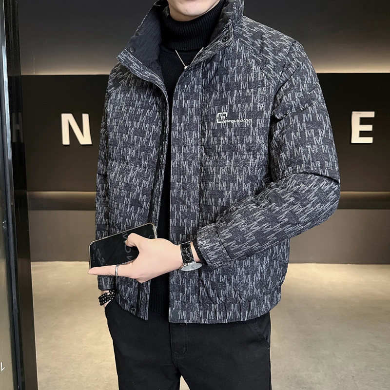 潮牌羽绒服男士爆款冬季2025新款潮流高级感加厚保暖短款立领外套