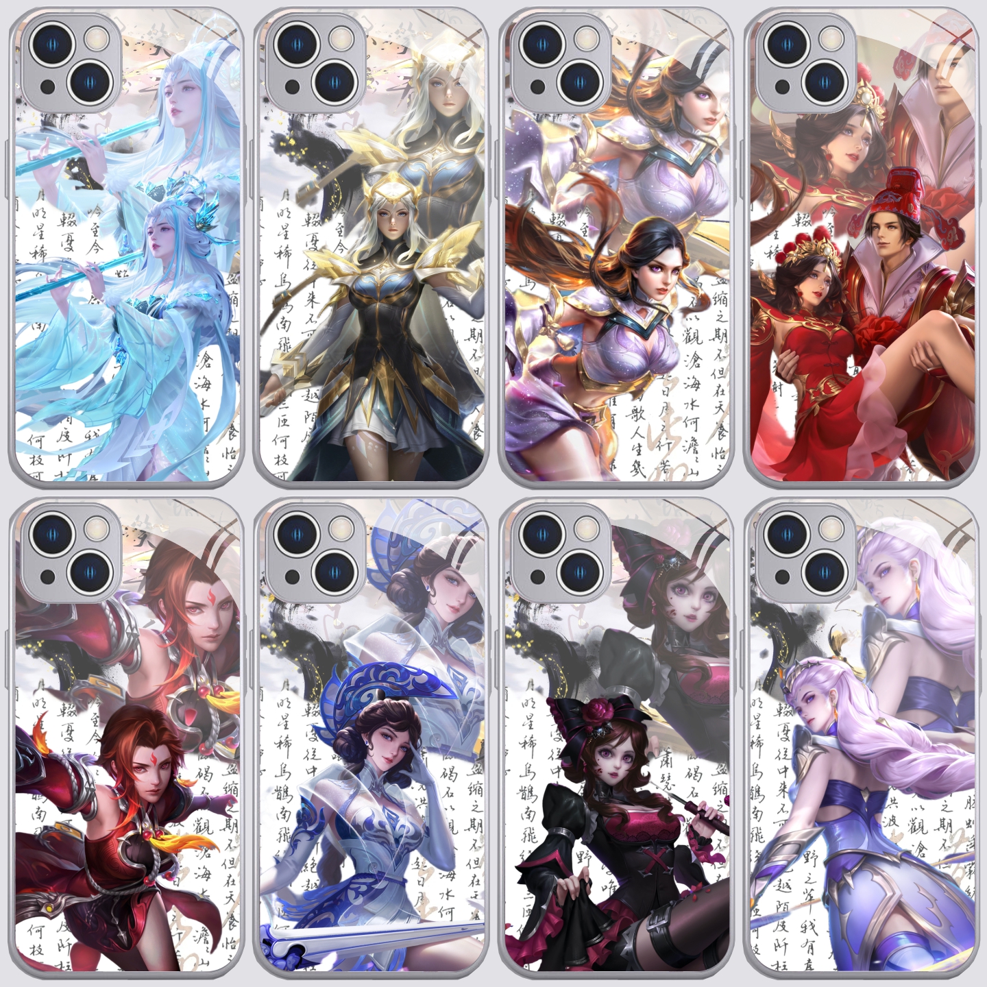 游戏王者露娜新款金属漆玻璃手机壳适用苹果17华为荣耀400全包OPPO小米17红米k90一加ACE6保护壳vivoiqoo15