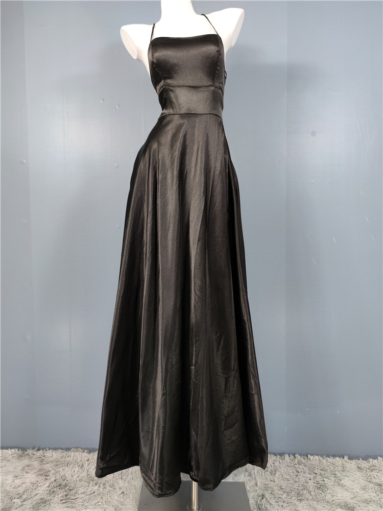 年会派对开叉大摆礼服长裙