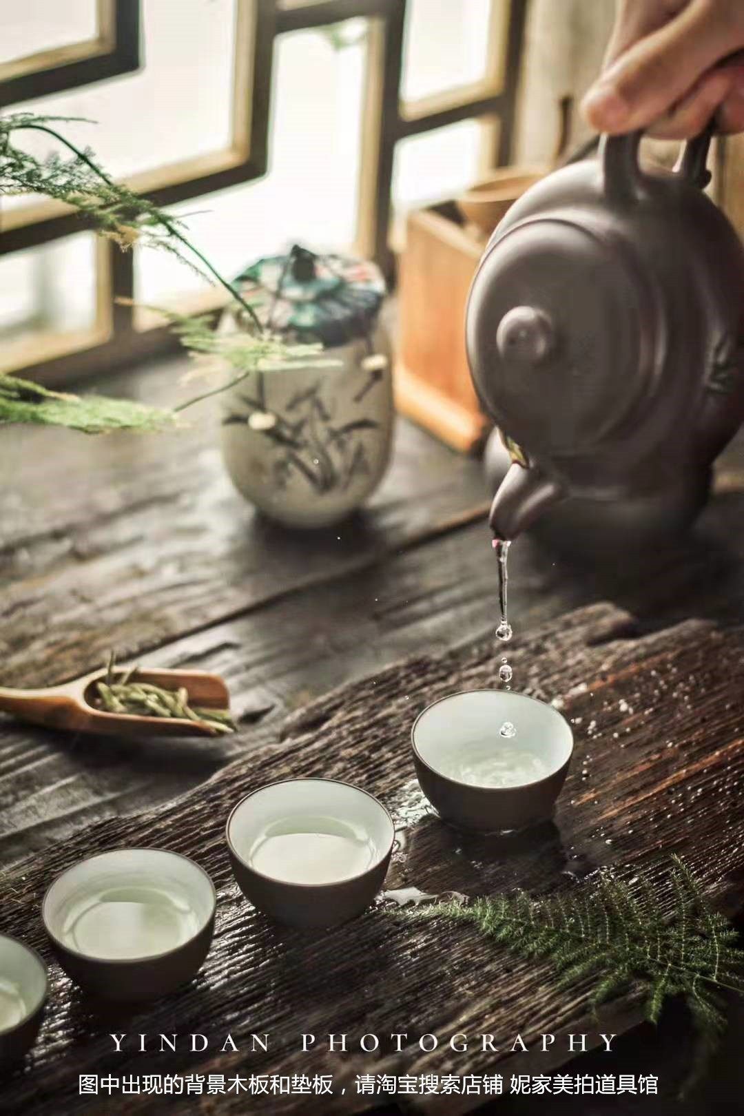 中式怀旧沧桑破旧木板美食摄影道具复古拍照风化实木肌理背景板