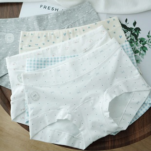 A类少女小平角纯棉加长抗菌裆内裤 初中生高中学生青少年大童短裤
