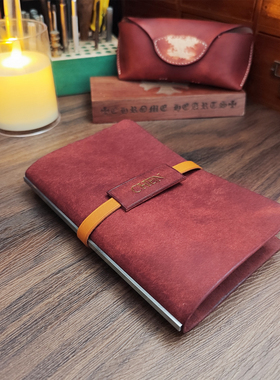 plotter手账本活页本pueblo头层牛皮轻薄便携六环A6A7日记本