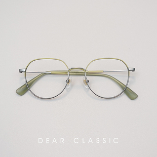淡颜系B入 小众设计日本钛超轻近视纯钛眼镜框女高级感眼镜架银色