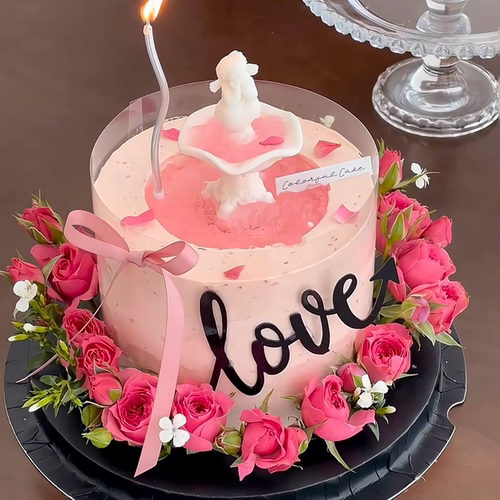 成都生日蛋糕配送网红女神天使创意无糖水果纯动物奶油生日蛋糕