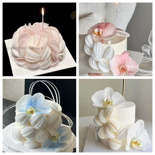 汐点点高级氛围感蝴蝶兰女生女神生日蛋糕成都同城配送