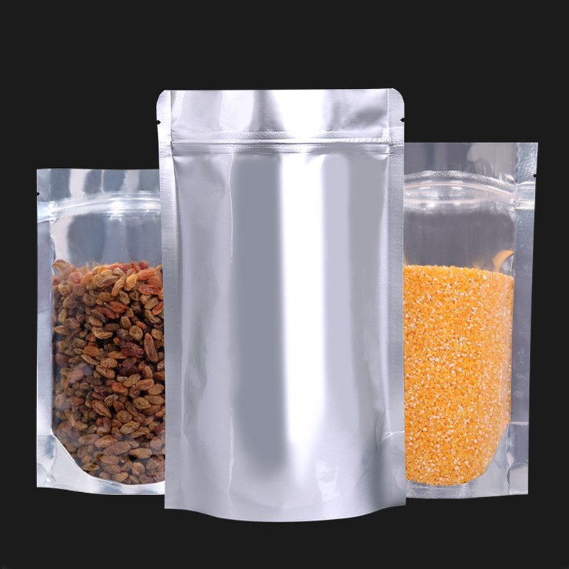 食品包装袋糖果杂粮自封袋透明密封铝箔阴阳自立袋加厚礼品袋站立