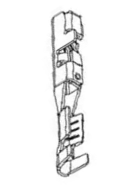 德尔福Delphi汽车连接器12191812触点镀锡母端子