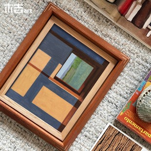 博馆 饰画设计师高级感挂画样板间民宿艺术画 木吉中古风客厅装