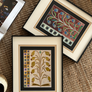 艺术挂画 饰画高级感玄关卧室法式 风铃 木吉中古客厅沙发背景墙装