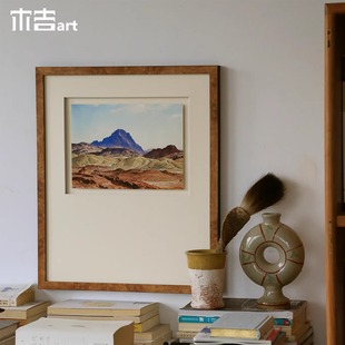 有靠山 饰画高级感卧室床头挂画玄关画 木吉艺术客厅沙发背景墙装