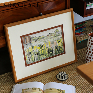 春熙拾夏 饰画高级感挂画中古卧室壁画 木吉艺术客厅沙发背景墙装