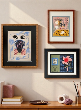 木吉椅畔】客厅沙发背景墙装饰画法式中古风高级感挂画餐厅卧室画