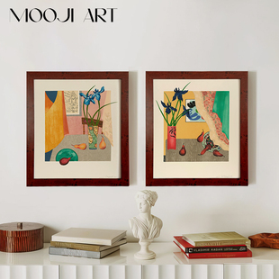 午后时光 饰画 现代小众艺术客厅复古玄关卧室高级感中古静物装