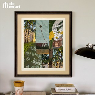饰挂画卧室画 饰画餐厅装 生活印记 木吉创意设计现代中古风客厅装