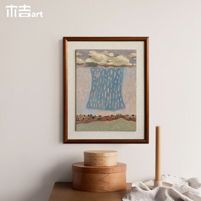 【云间落雨】木吉设计轻复古风景小众高级感客厅书房餐厅装饰画