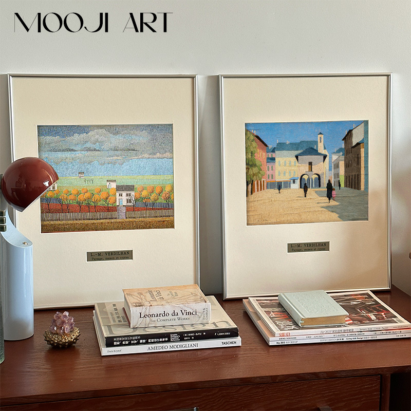 中古风画玄关卧室艺术小众挂画