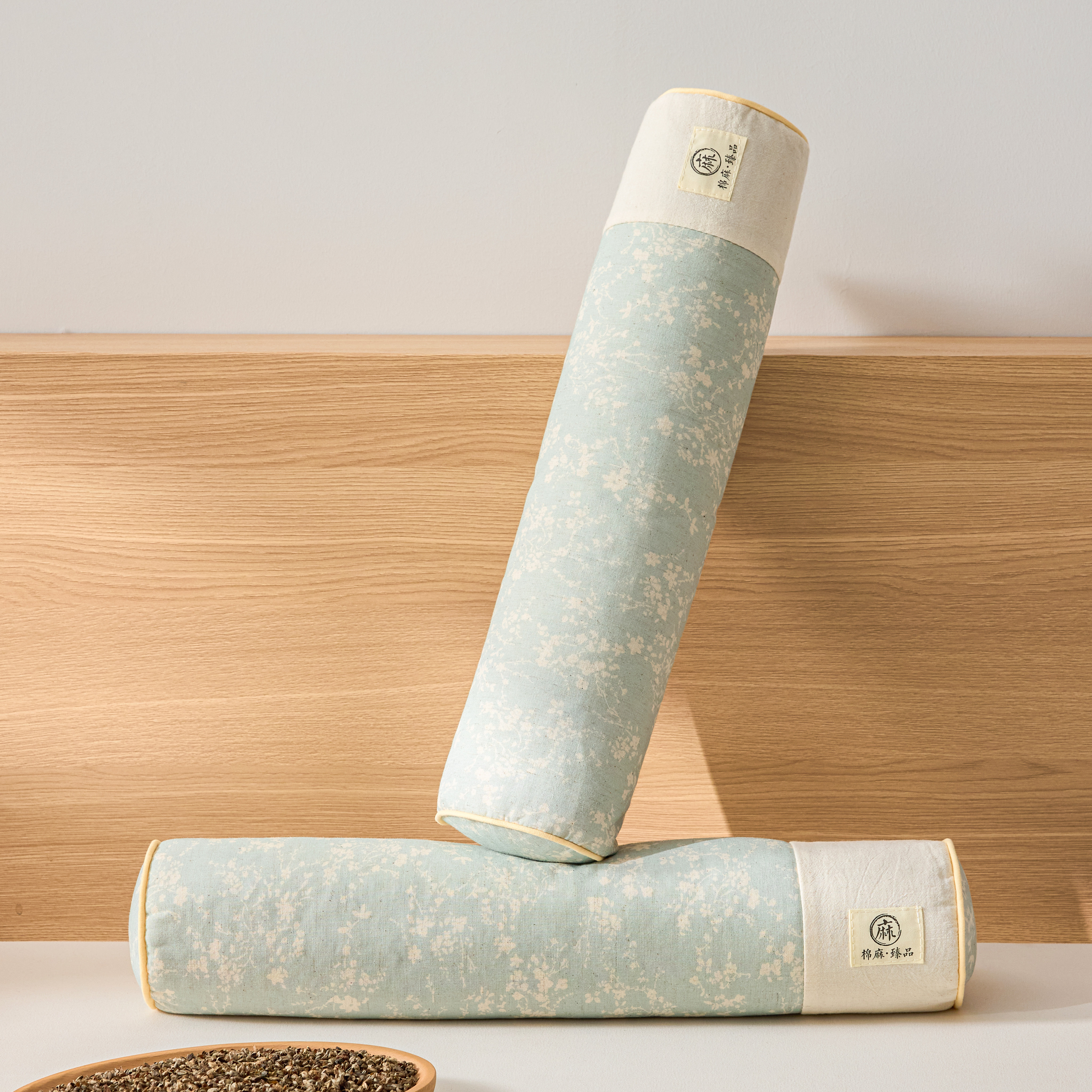 中式棉麻护颈荞麦枕助眠睡觉专用