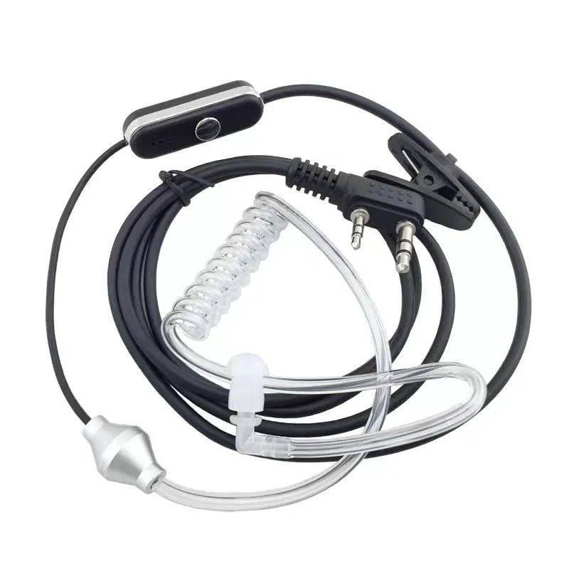 对讲讲机耳机空气导管入耳式大机耳耳麦耳塞对讲电话机耳机线通用