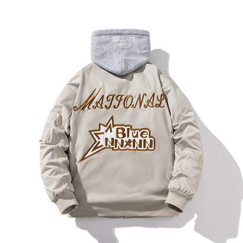 mYes牧野森美式风街头棒球服