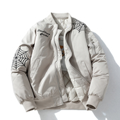 mYes牧野森蜘蛛侠刺绣棒球棉服宽松夹克秋冬百搭男生女生情侣外套