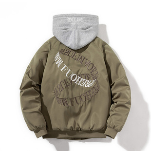 mYes牧野森潮牌复古夹克男外套棉衣秋冬季 棒球棉服 情侣厚保暖工装