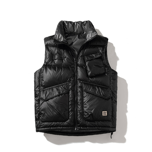 休闲男女潮牌同款 黑色冬季 马甲短款 Yes牧野森防寒服加绒加厚款