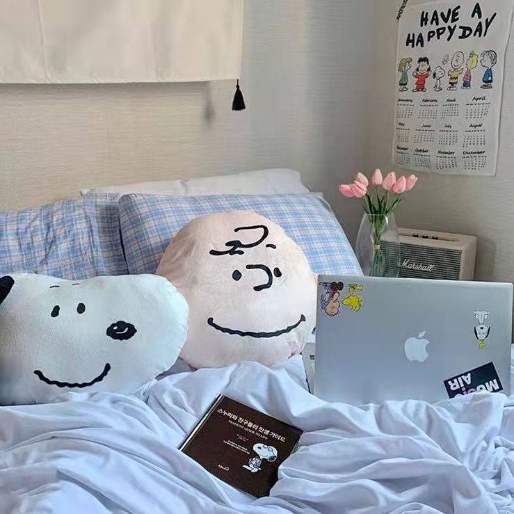 ins创意史努比查理抱枕汽车少女心懒人枕头靠垫公仔玩偶家居