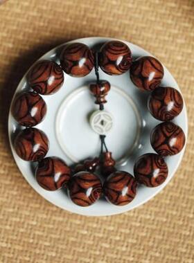 海黄 对眼2.0 纹理清晰   约40.4g手串木简约盘玩文玩念珠送礼