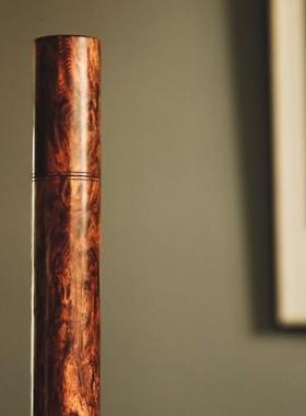 海黄 | 鬼脸纹画筒 一木掏制书房摆件海黄老料把玩工艺品收藏