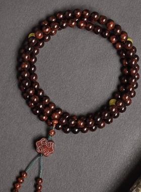 沉水级 海黄 0.8 紫油梨老料 约41g手串木简约盘玩文玩念珠送礼