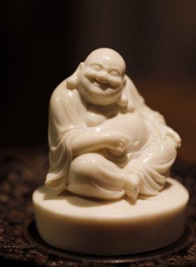 鹿角原创笑弥勒摆件茶桌茶台摆件功夫茶具配件摆设禅意茶宠摆件