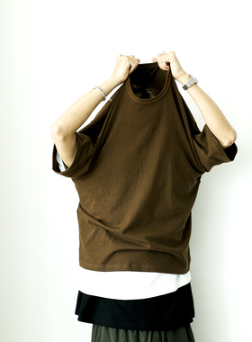 Sloow 23ss 夏季宽松短袖T恤Tee圆领廓形 日本进口空气纺凉感重磅