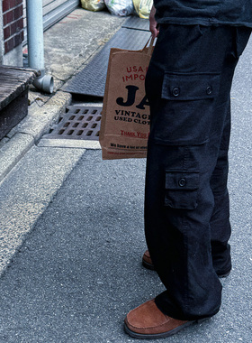 Sloow 荷兰陆军野战工装抽绳裤 55%亚麻45%棉 直筒裤 微阔 多口袋