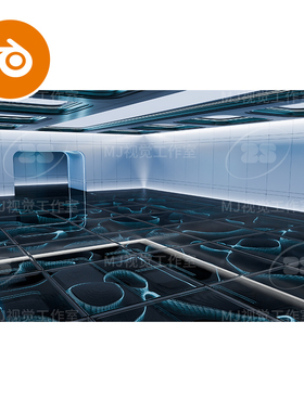 Blender科技科幻展厅未来感汽车舞台展台空间机舱流动房间3232