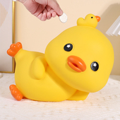 网红可爱黄色小鸭存钱罐2025新款 儿童可存可取防摔储钱罐桌面摆件
