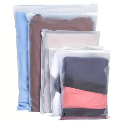 10pcs Frosted Plastic Packaging Bag Travel Storage Bag Water