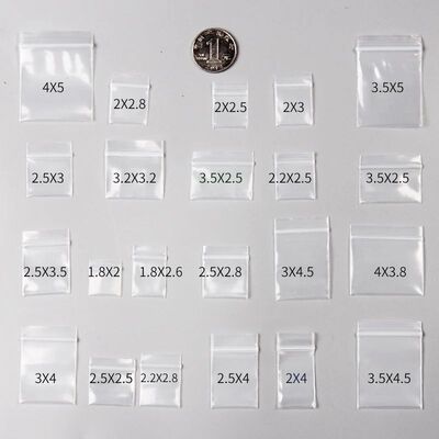 100pcs Mini Zip lock Bags Plastic Packaging Bags Small Plast
