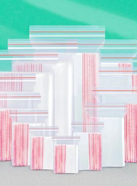 100Pcs/Lot Clear Stand Up Pouch Plastic Zip Lock Bags Zipper