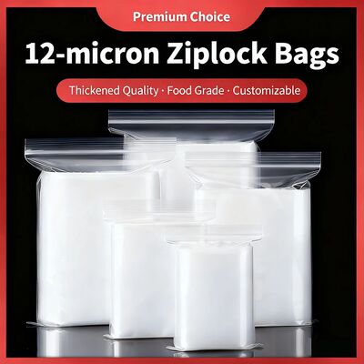 100pcs Zip Lock Plastic Bag Reclosable Transparent Bag Shoe