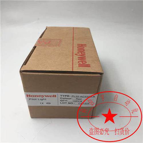 / Honeywell按钮 PL22-AC220V-R AC220V 现货 红色