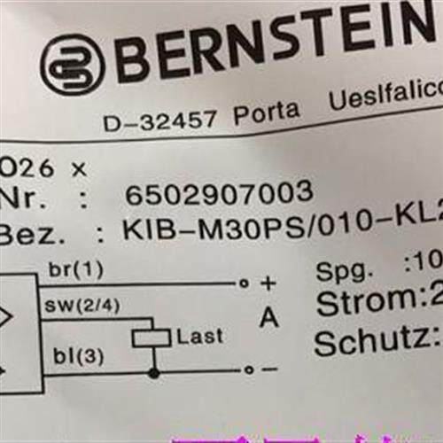 全新德国伯恩斯坦接近开关 KIN-M08PS/002-KS12品质保证包邮