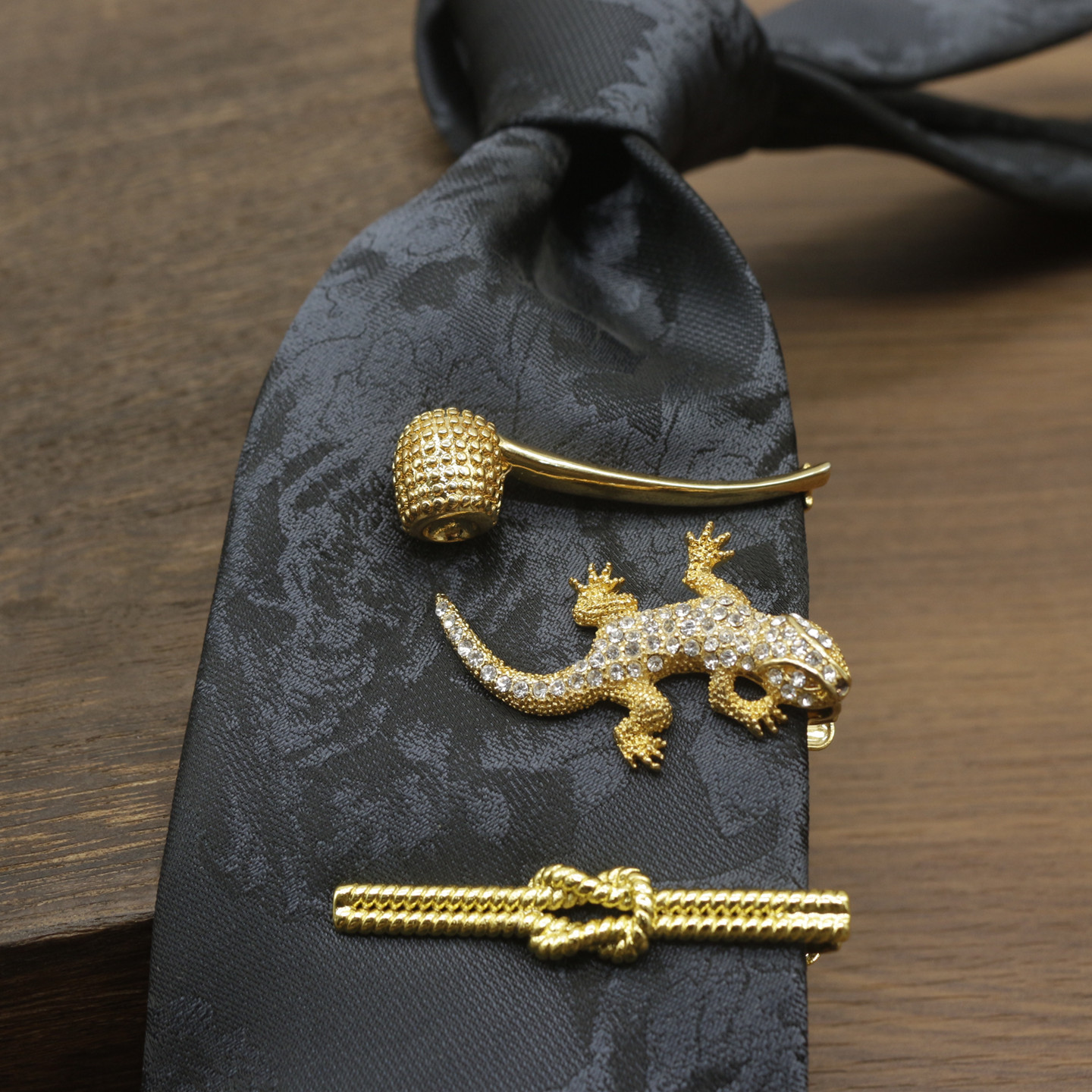 商务正装复古金色领带夹婚礼高端